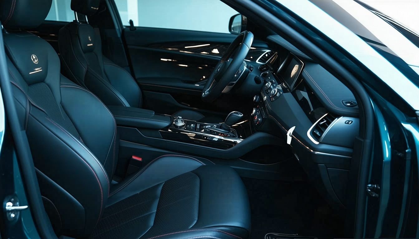 Interior car detailing with deep cleaning