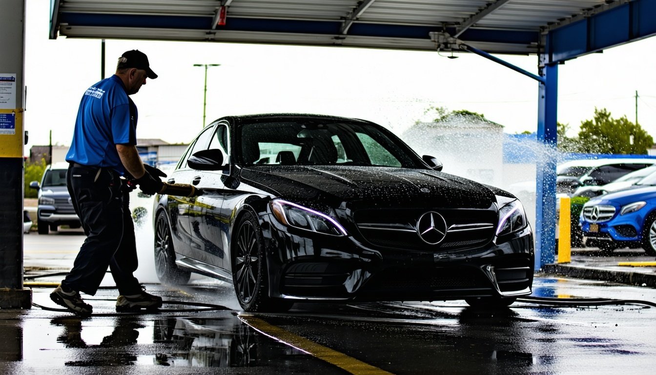 Exterior car wash and detailing process