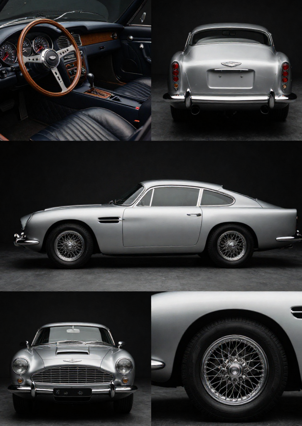 Vintage Luxury Car Showcase Collage Vintage Luxury Car Showcase Collage